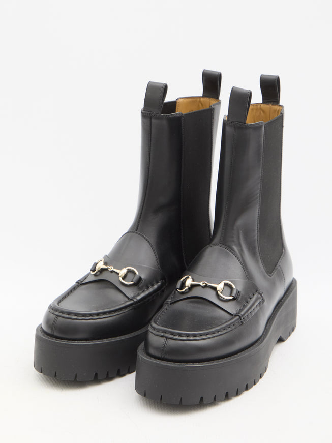 Gucci 45mm Horsebit Leather Boots