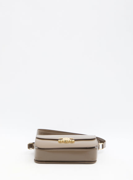 Celine Triomphe Classique Bag In Brown Leather