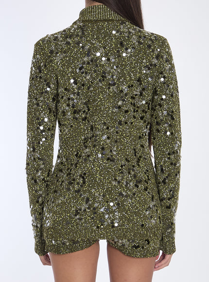 Gucci Cardigan Polo In Viscose And Tweed Blend