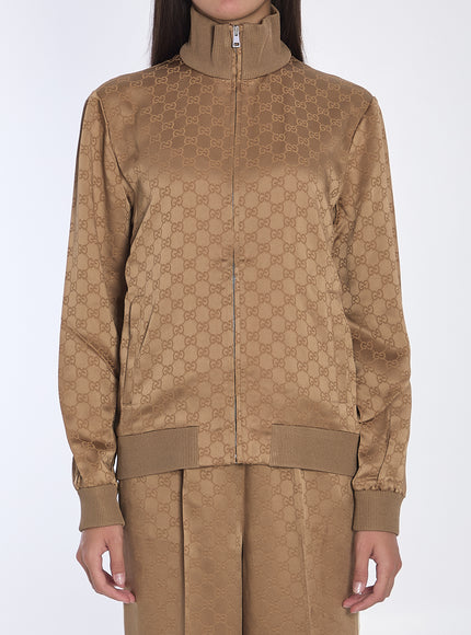 Gucci GG Jacquard Zip-up Sweatshirt