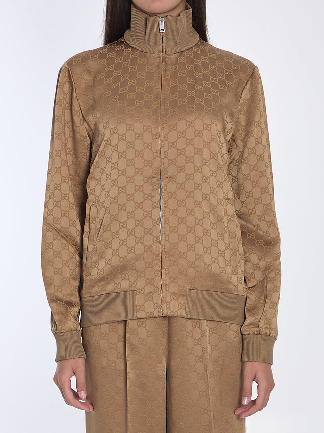 Gucci GG Jacquard Zip-up Sweatshirt