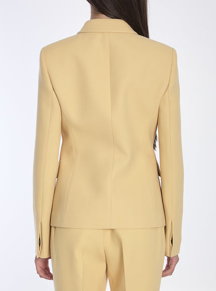 Gucci Embroidered Grain De Poudre Wool Blazer