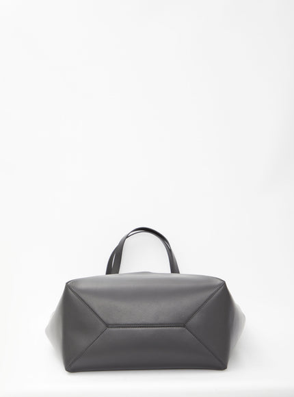 Loewe XL Puzzle Fold Tote Bag in Shiny Black Leather