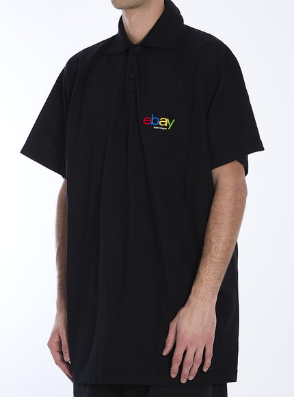 Balenciaga Ebay Logo Printed Crewneck Oversized T-Shirt