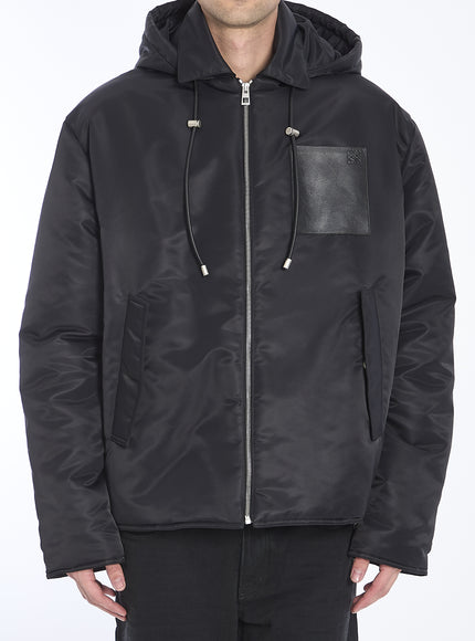 Loewe Hooded Jacket in Black Nylon