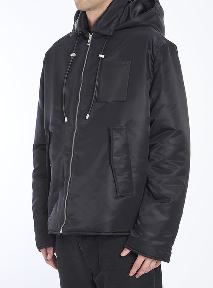 Loewe Hooded Jacket in Black Nylon