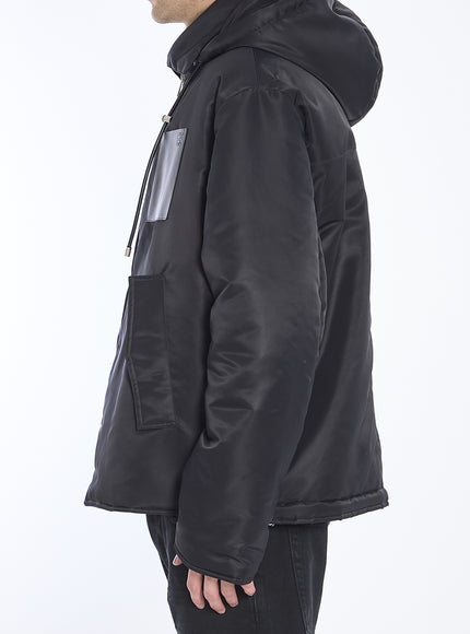 Loewe Hooded Jacket in Black Nylon