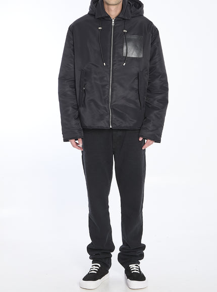 Loewe Hooded Jacket in Black Nylon