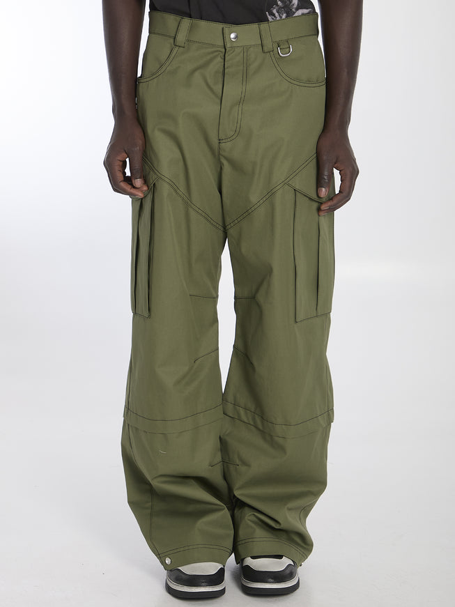 Off White Cargo Pants In Cotton