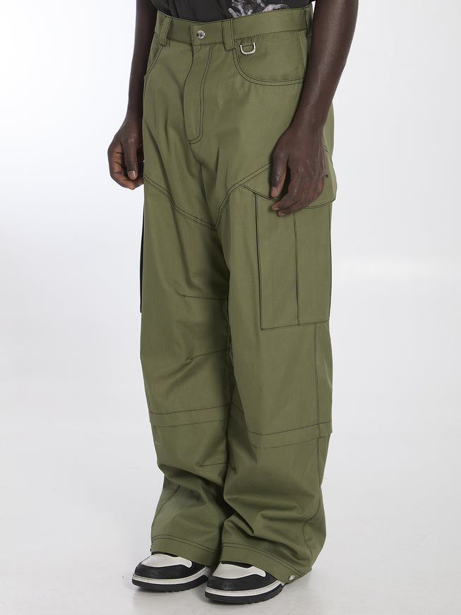 Off White Cargo Pants In Cotton