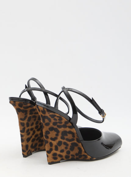 Saint Laurent La Scandale Wedge Sandals