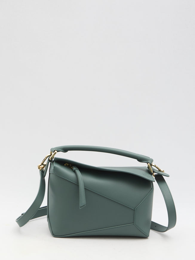 Loewe Small Puzzle Bag In Bottle Green