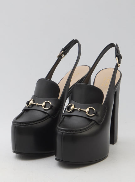 Gucci Horsebit Platform Slingback Loafers