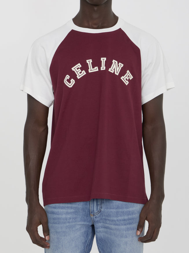 Celine Logo Celine T-shirt In Red