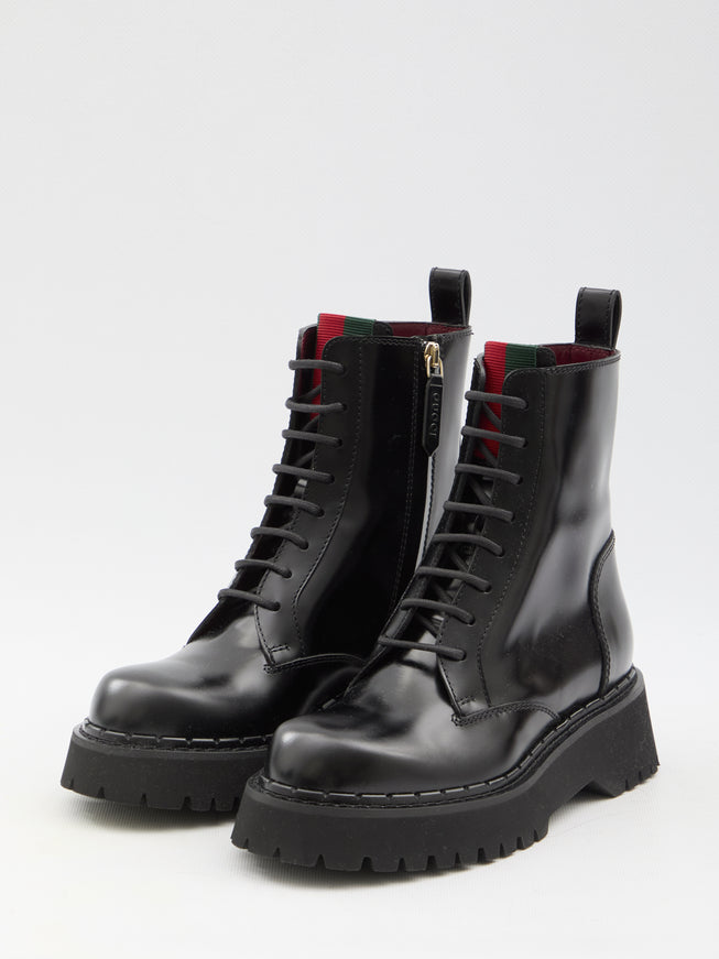 Gucci Ankle Boots With Web Detail