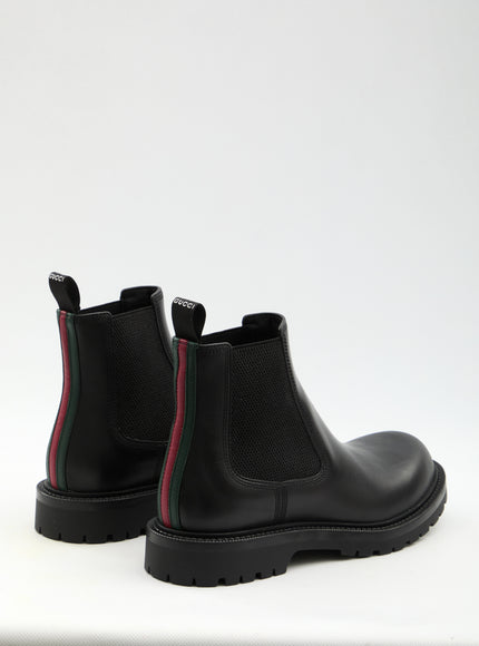 Gucci Men's Chelsea Boots With Web