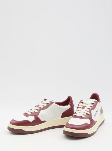 Autry Medalist Low Top Sneakers in Burgundy