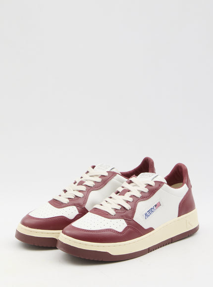 Autry Medalist Low Top Sneakers in Burgundy