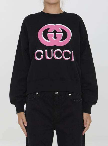 Gucci Sweatshirt With Gucci Interlocking G Print