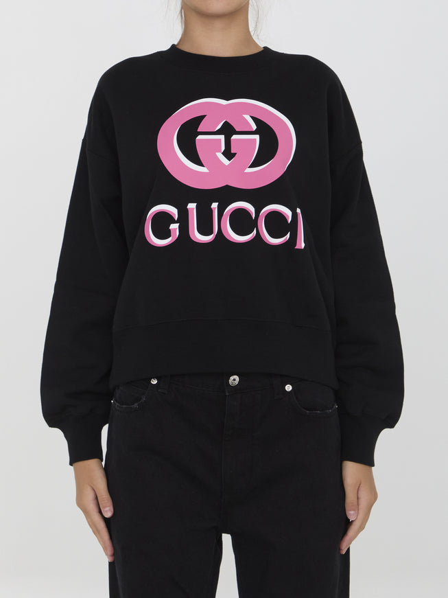 Gucci Sweatshirt With Gucci Interlocking G Print