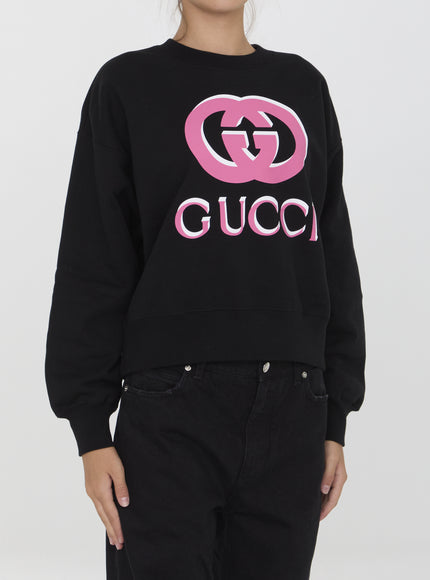 Gucci Sweatshirt With Gucci Interlocking G Print