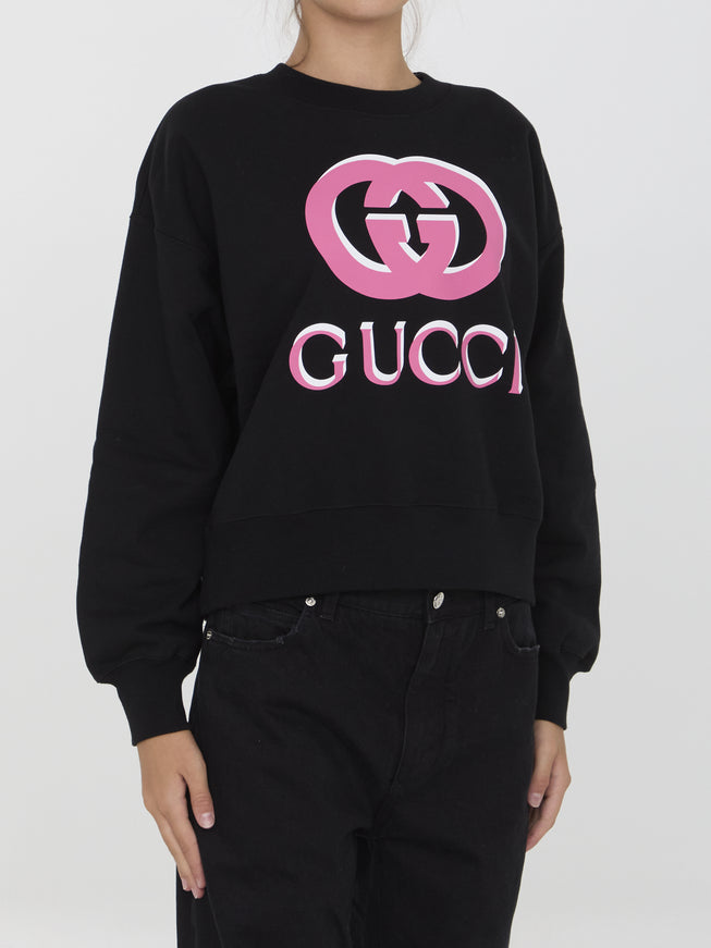 Gucci Sweatshirt With Gucci Interlocking G Print