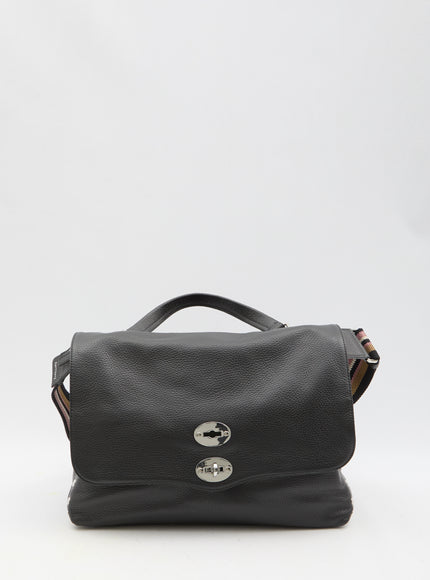 Zanellato Postina Daily M Bag in Black Leather With Two Straps