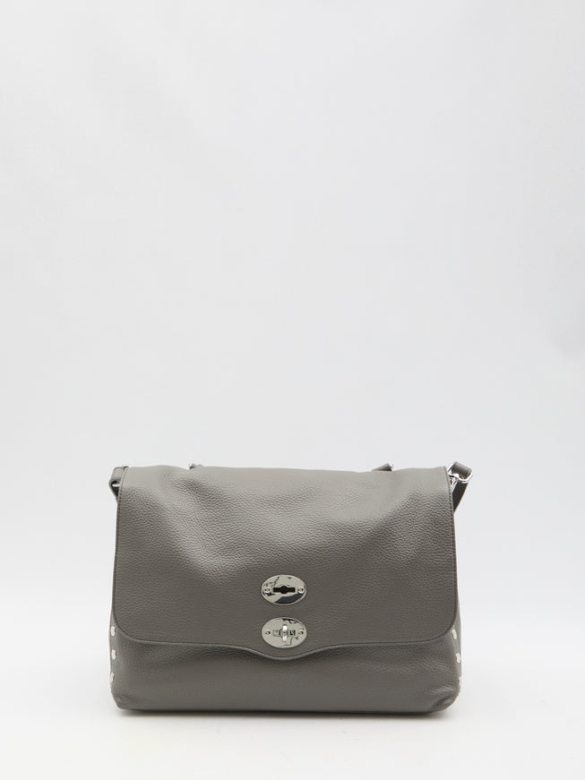 Zanellato Postina Daily M Bag In Gray Leather