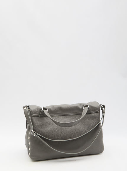 Zanellato Postina Daily M Bag In Gray Leather