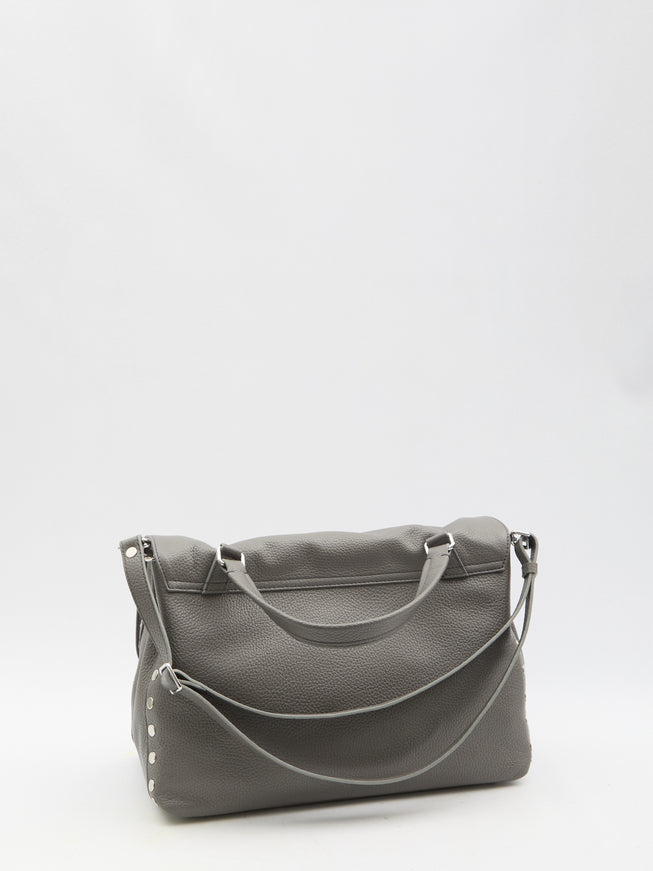 Zanellato Postina Daily M Bag In Gray Leather