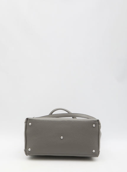 Zanellato Postina Daily M Bag In Gray Leather