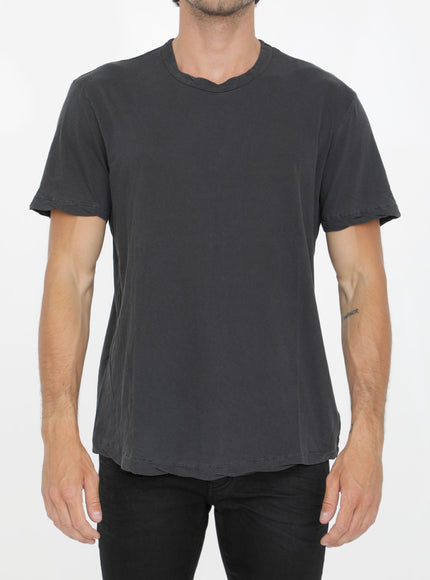 James Perse Crew Neck T-shirt In Gray Cotton