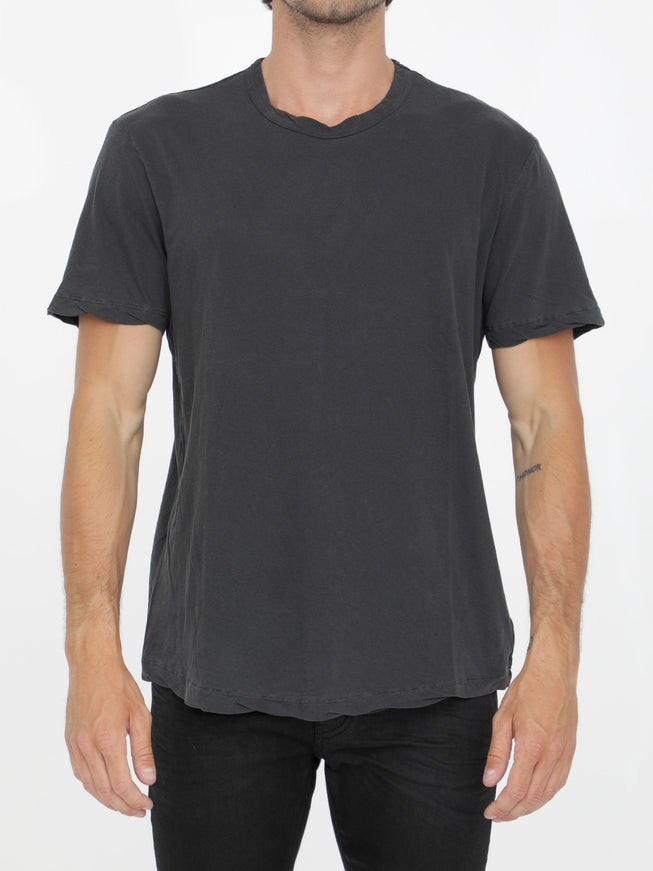 James Perse Crew Neck T-shirt In Gray Cotton