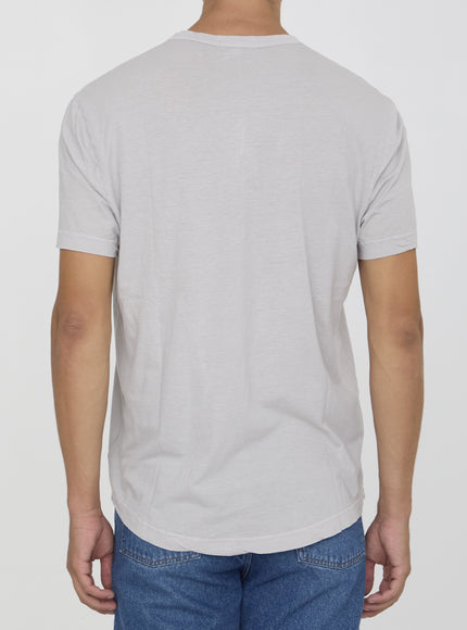 James Perse Short Sleeves Light Gray Cotton T-shirt