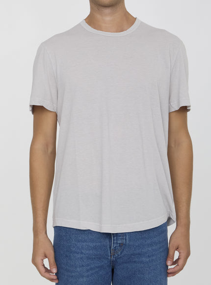 James Perse Short Sleeves Light Gray Cotton T-shirt