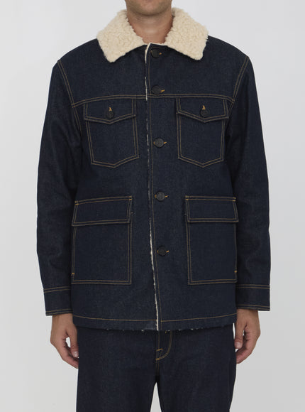 Golden Goose Marsha Caban Jacket In Navy Blue