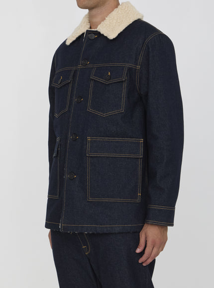 Golden Goose Marsha Caban Jacket In Navy Blue