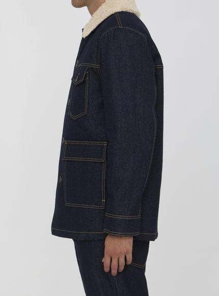 Golden Goose Marsha Caban Jacket In Navy Blue