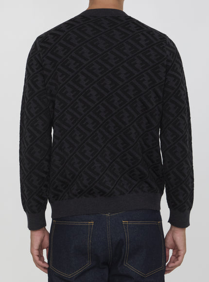 Fendi Men's Dark Gray Wool Pullover