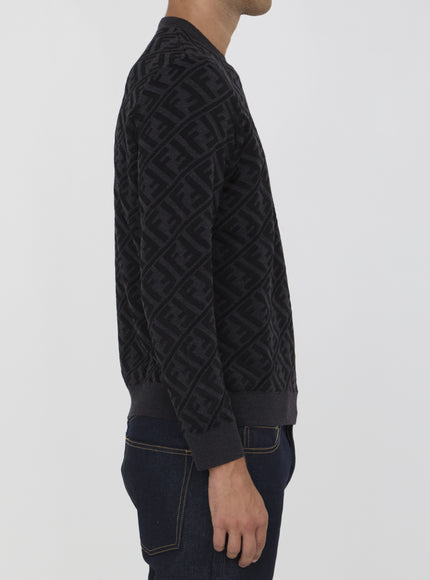 Fendi Men's Dark Gray Wool Pullover