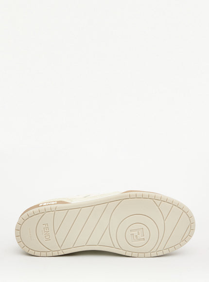 Fendi Men's Match Sneakers In White-Beige