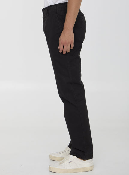 James Perse Rigid Canvas Pants In Black Cotton