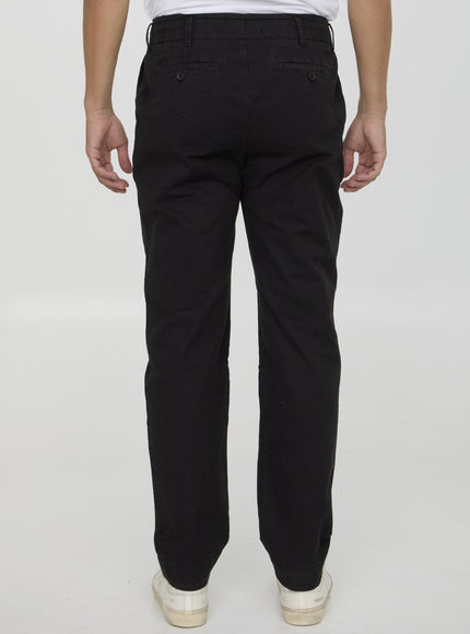 James Perse Rigid Canvas Pants In Black Cotton