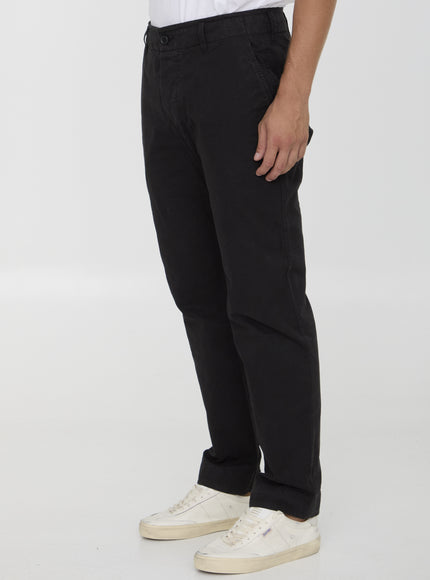 James Perse Rigid Canvas Pants In Black Cotton