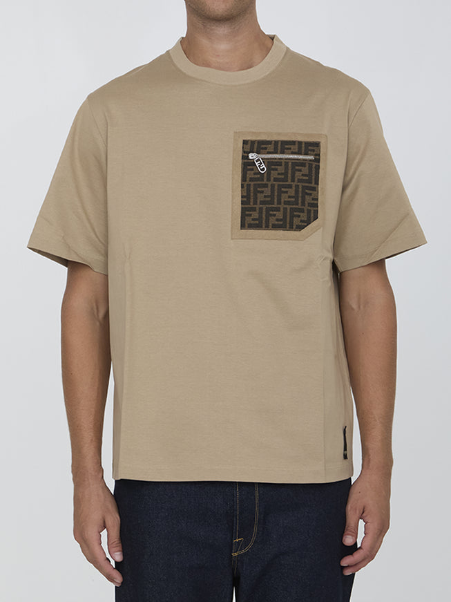 Fendi Beige Jersey T-shirt