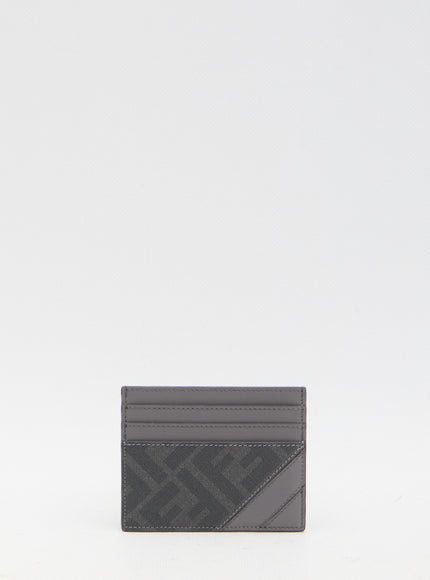 Fendi FF Diagonal Cardholder In Gray