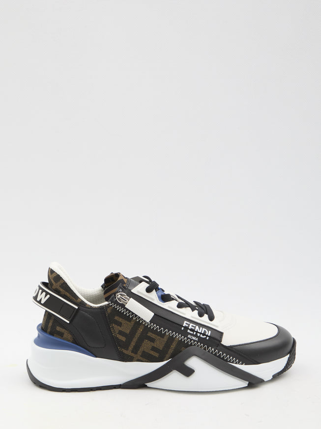 Fendi Flow Black Leather Sneakers