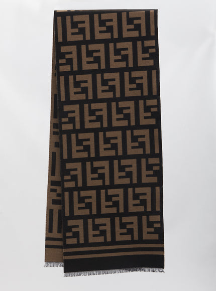 Fendi FF Scarf In Wool And Silk