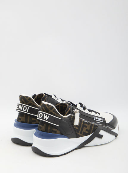 Fendi Flow Black Leather Sneakers