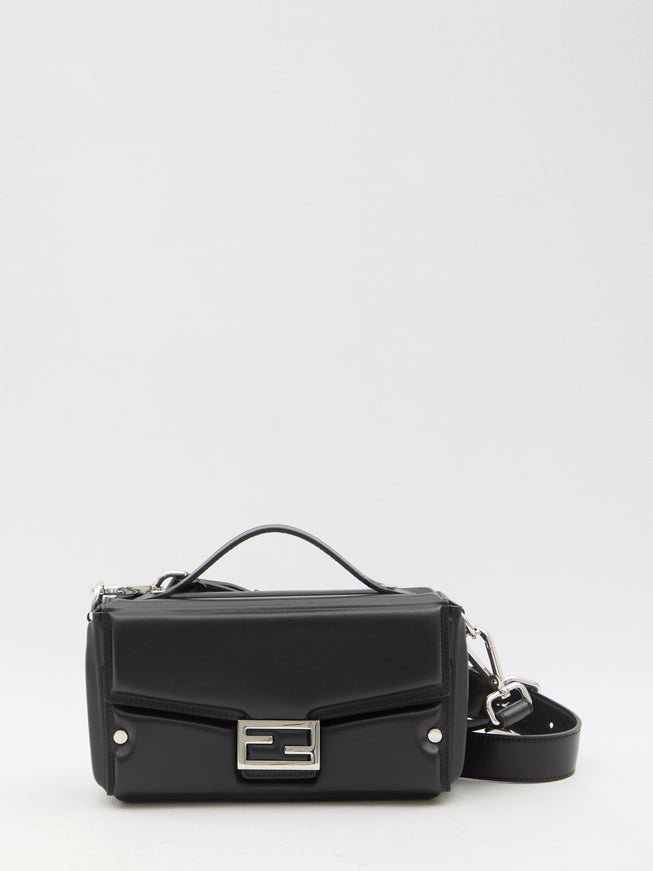 Fendi Soft Trunk Baguette Bag In Black Leather